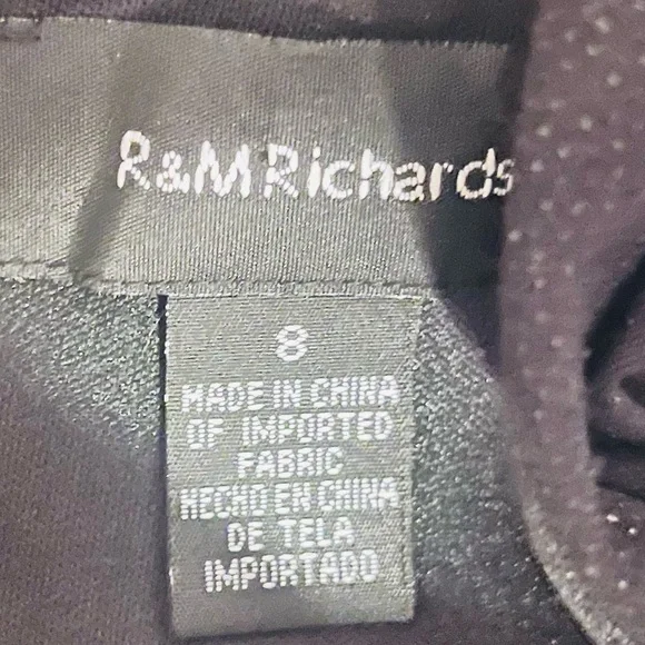 Beautiful 😍R&M Richards Empire Waist Black Sleeveless Sparkle Maxi Dress size 8 - Picture 12 of 15